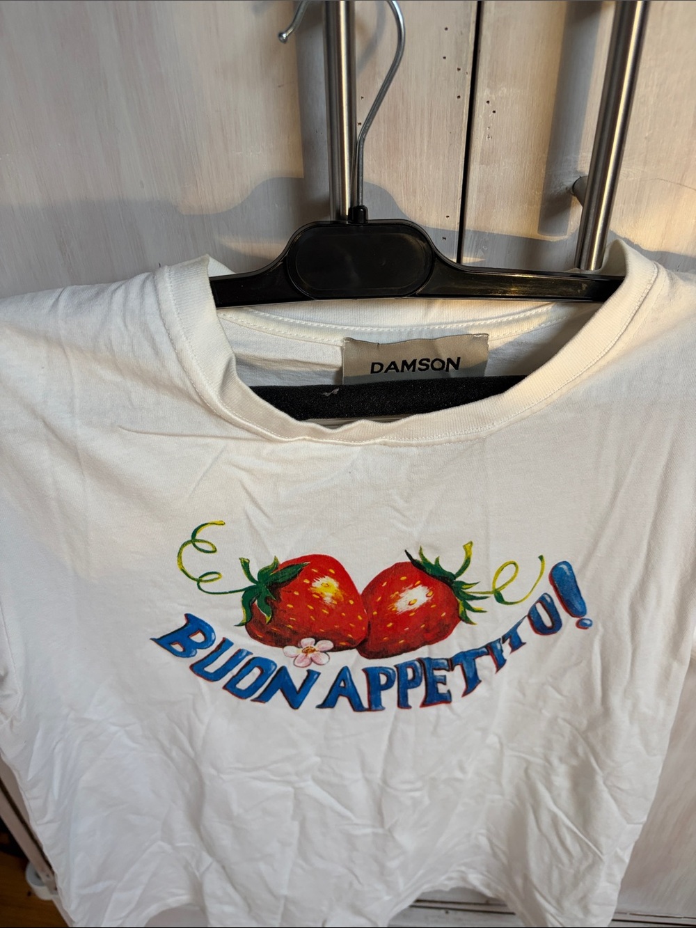 Damson White 'Buon Appetito' Short Sleeve Tee